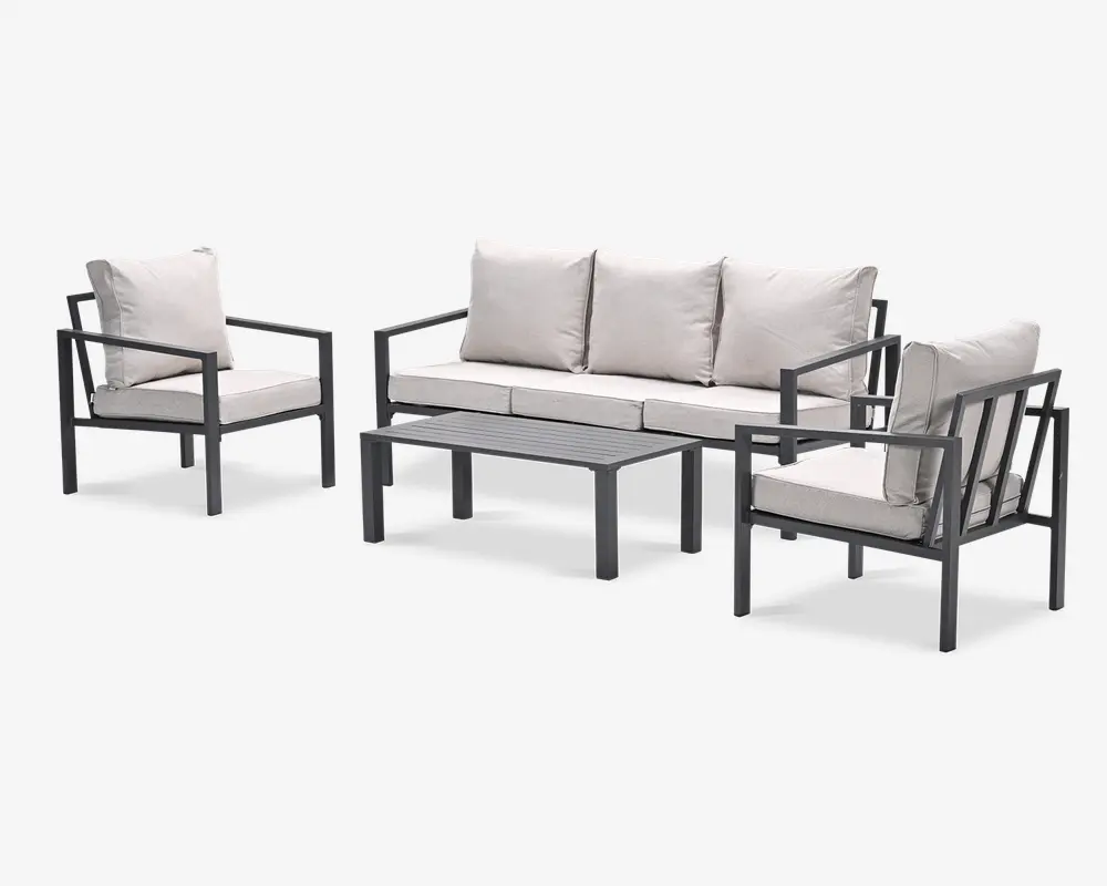Loungesæt 3+1+1+bord antracit