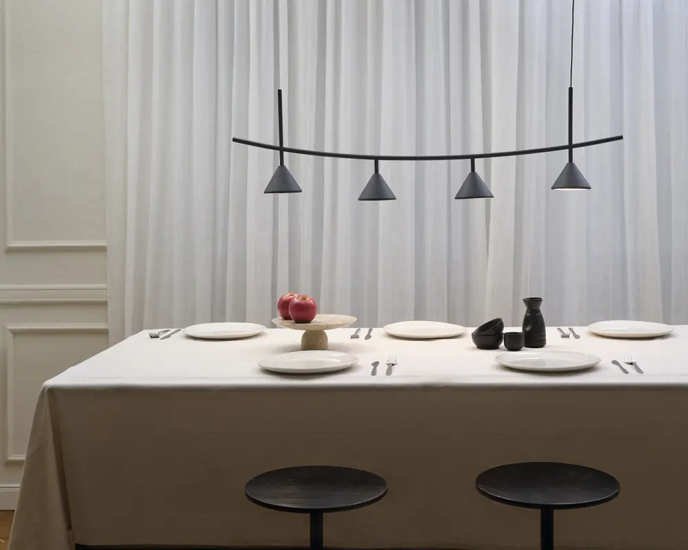 Loftlampe Fuji 4xpendel sort L.120,5 cm 