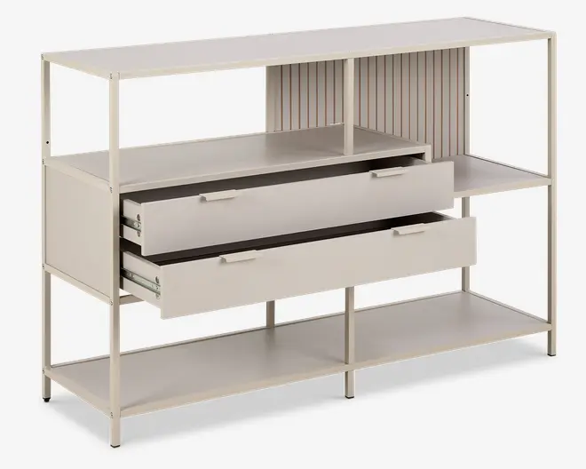 Bogreol Seaford grå m/skuffer