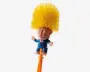 Toiletbørste orange mand plast H.37 cm