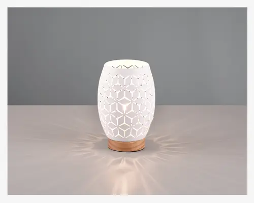 Bordlampe Bidar Hvid H.21,5 cm