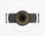 Moderne væglampe med en cirkulær LED-ring, der udsender et blødt hvidt lys, og omkranser et sort midterstykke. Midten har en infinity-spejleffekt med små, jævnt fordelte LED-lys, der skaber en tunnel-lignende illusion. Designet kombinerer mat sort med oplyste elementer for et moderne og iøjnefaldende udtryk.