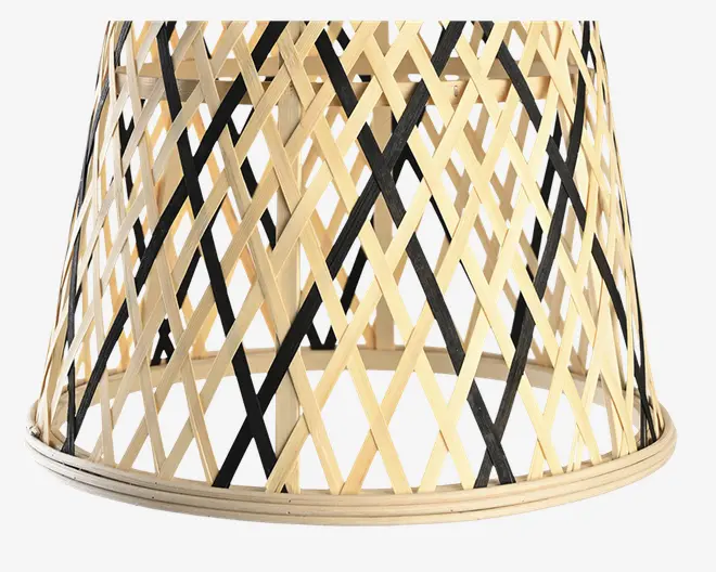 Loftlampe bambus 2 ass farver Ø.30 cm