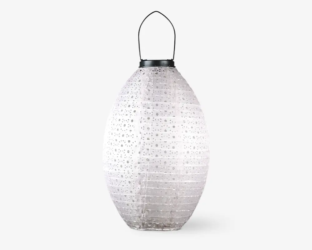Solar rispapirs lampe hvid Ø.22 cm 