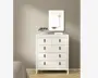 Kommode Madrid med 5 skuffer hvid