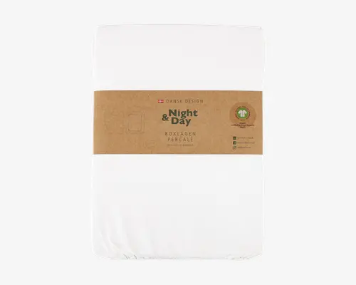 Boxlagen Percale Hvid 140x200 cm