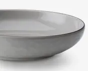 Mandala black rim pastatallerken grå Ø.22,5 cm