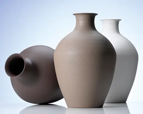 Vase metal brun H.46 cm