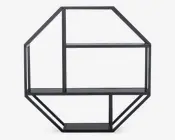 Vægreol Seaford 8 Kantet Sort/Sort