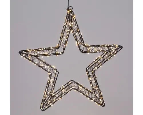 Stjerne LED sort Ø.56 cm