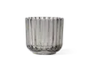 Lyngby fyrfadsstage glas røgfarvet H.6,5 cm 