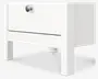 Sengebord Madrid hvid med 3 skuffer