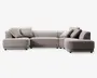 Sofa U-shape Taupe højrevendt