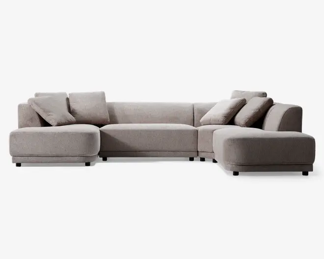 Sofa U-shape Taupe højrevendt