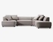 Sofa U-shape Taupe højrevendt