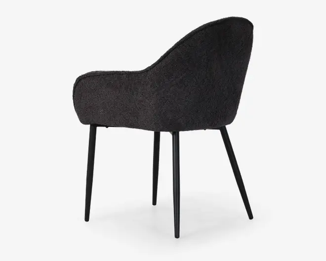 Spisebordsstol med armlæn i grå