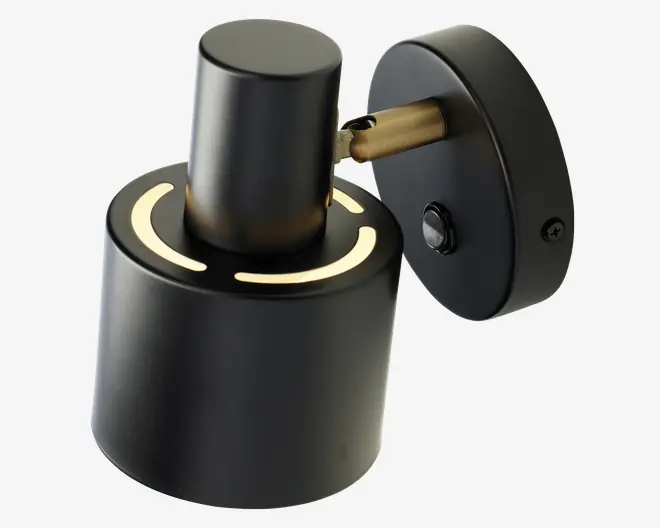 Væglampe Vouge sort H.16 cm