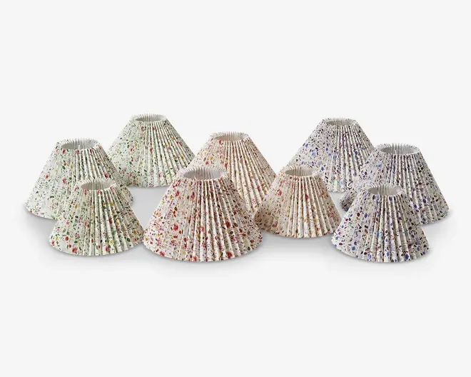 Plisséskærm Blomster Rød 23 cm