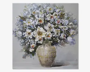 Maleri blomst vase 100x100 cm 