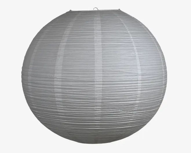 Rispapirlampe hvid Ø.60 cm