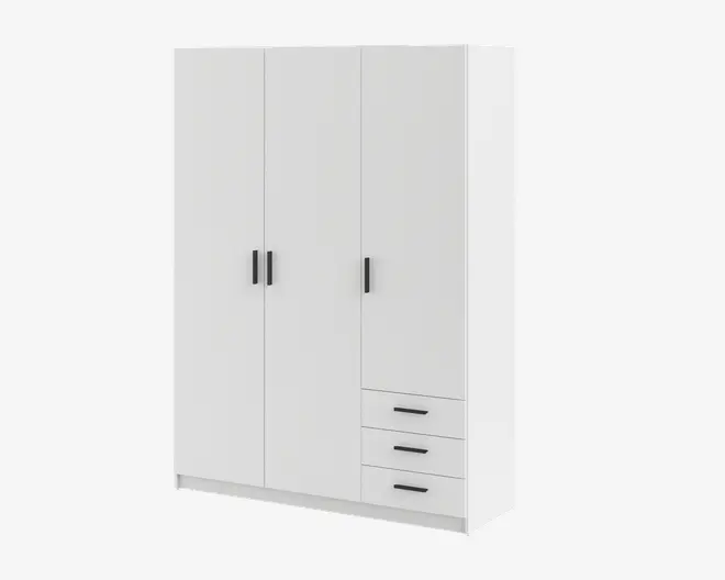 Garderobeskab Sprint m. 3 Låger og 3 Skuffer