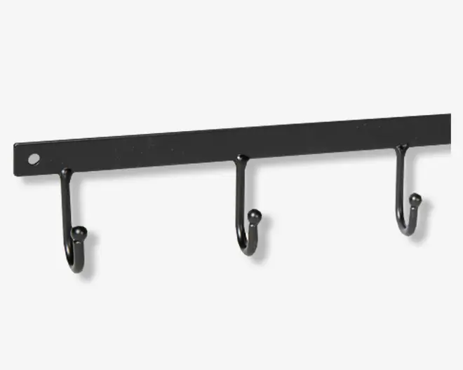 Knagerække m/7 metal L.60 cm 