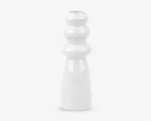 Vase sparkle bottle glas hvid H.20,5 cm 