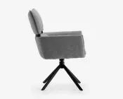 Spisebordsstol med armlæn i grå