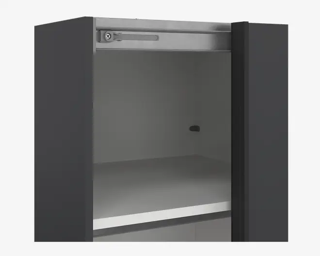 Garderobeskab Case grå B. 119 x H. 221 cm