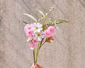 Stilk med blomst rose H.37 cm 