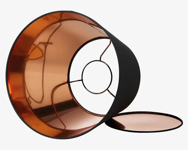 Skærm Isabella Domus sort/kobber H.28 cm