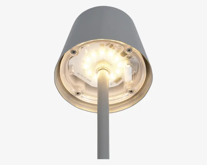 Bordlampe Diaz grå H.21 cm