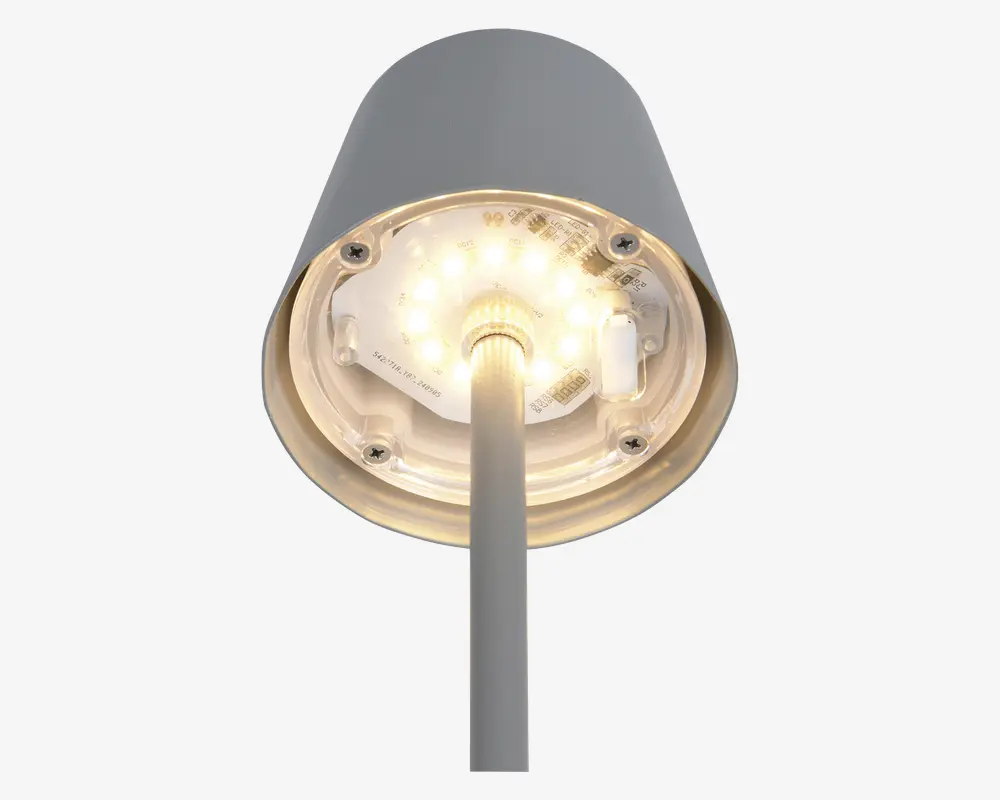 Bordlampe Diaz grå H.21 cm 