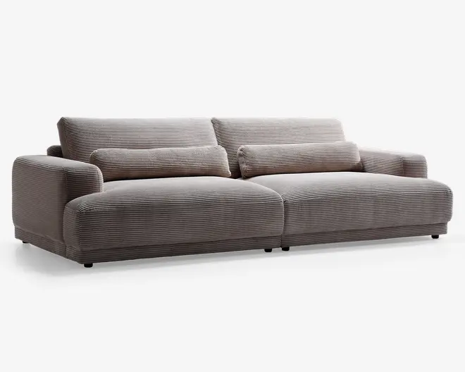 Flyder sofa med bredriflet fløjl