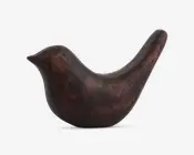 Figur fugl valnød H.12,5 cm