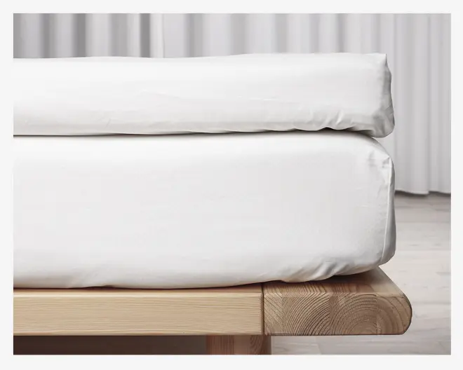 Kuvertlagen Percale Hvid 90x200 cm