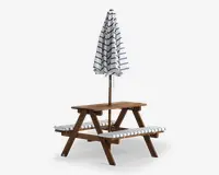 Bord-bænkesæt til børn m/parasol