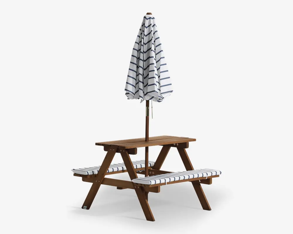 Bord-bænkesæt til børn m/parasol