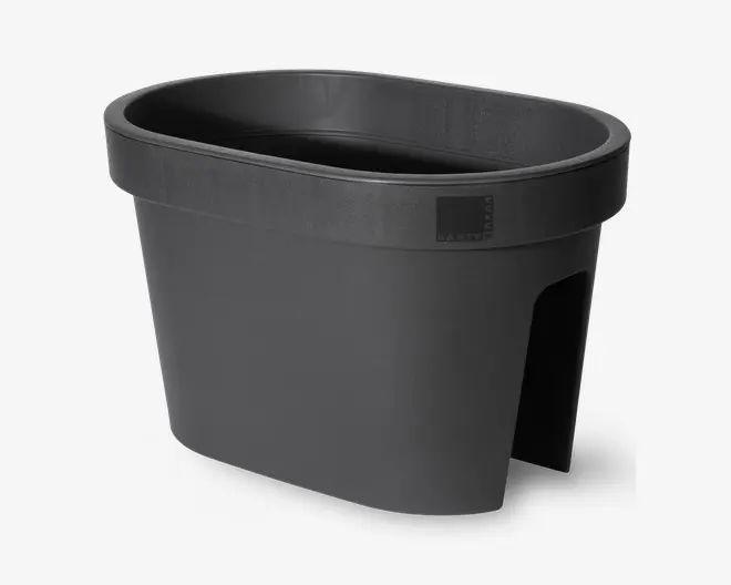 Urtepotteskjuler oval grå 27x40 cm