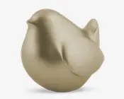 Figur fugl guldfarvet H.9,6 cm