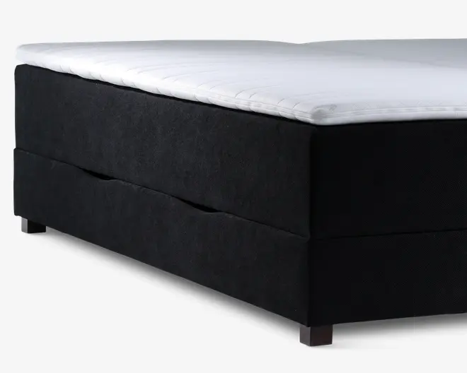 Boxmadras med magasin 180 x 200 cm sort