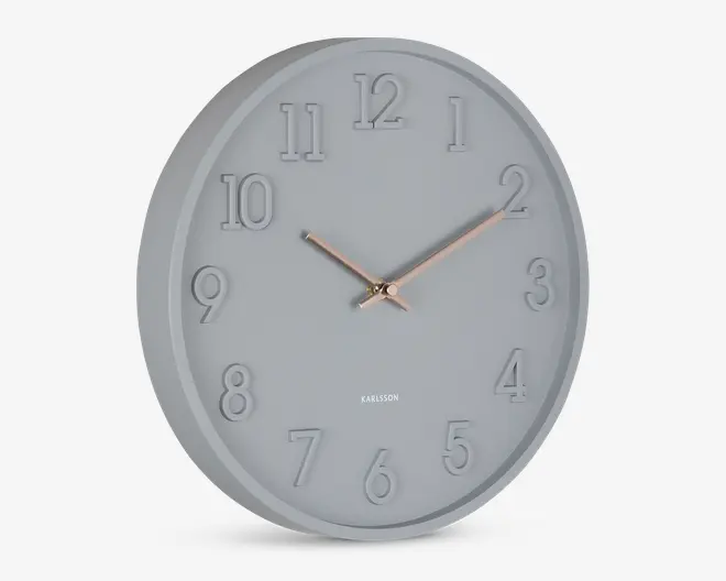 Vægur Calma grå Ø.30 cm 