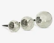 Solcelle kugler krakeleret glas sæt 3 stk. 