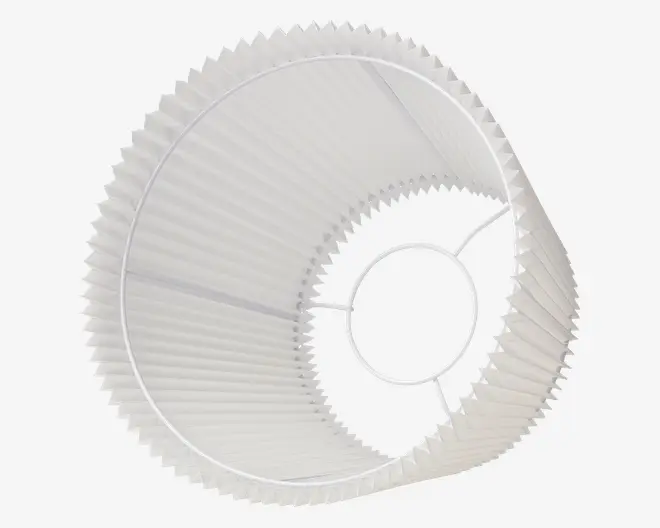 Skærm Emma Villa hvid H.22,5 cm 