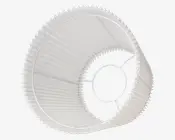 Skærm Emma Villa hvid H.22,5 cm 