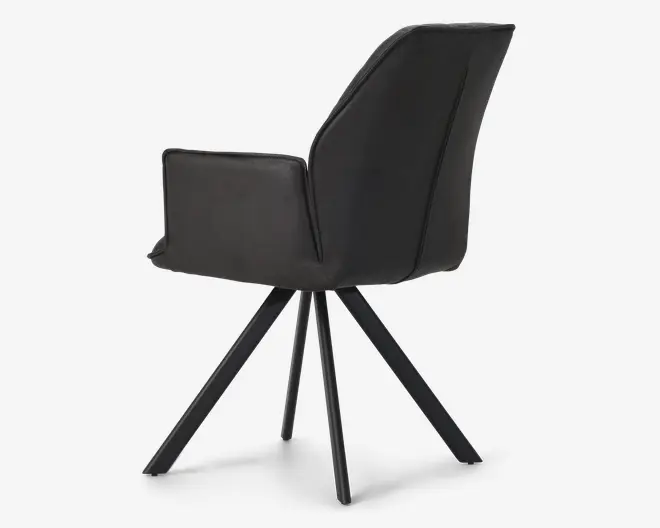 Spisebordsstol med armlæn grå