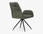 Spisebordsstol med armlæn i grøn