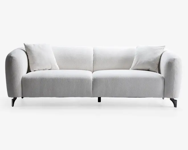Sofa 3 pers. lys beige møbelstof