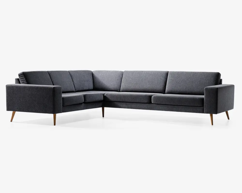 Hjørnesofa Sienna i gråt stof