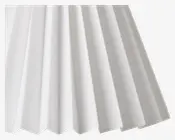 Plisseskærm Hvid 11 cm